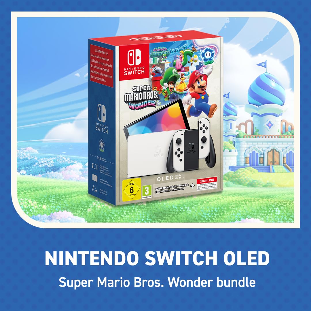 Nintendo Switch - OLED Model (White) + Super Mario Bros. Wonder